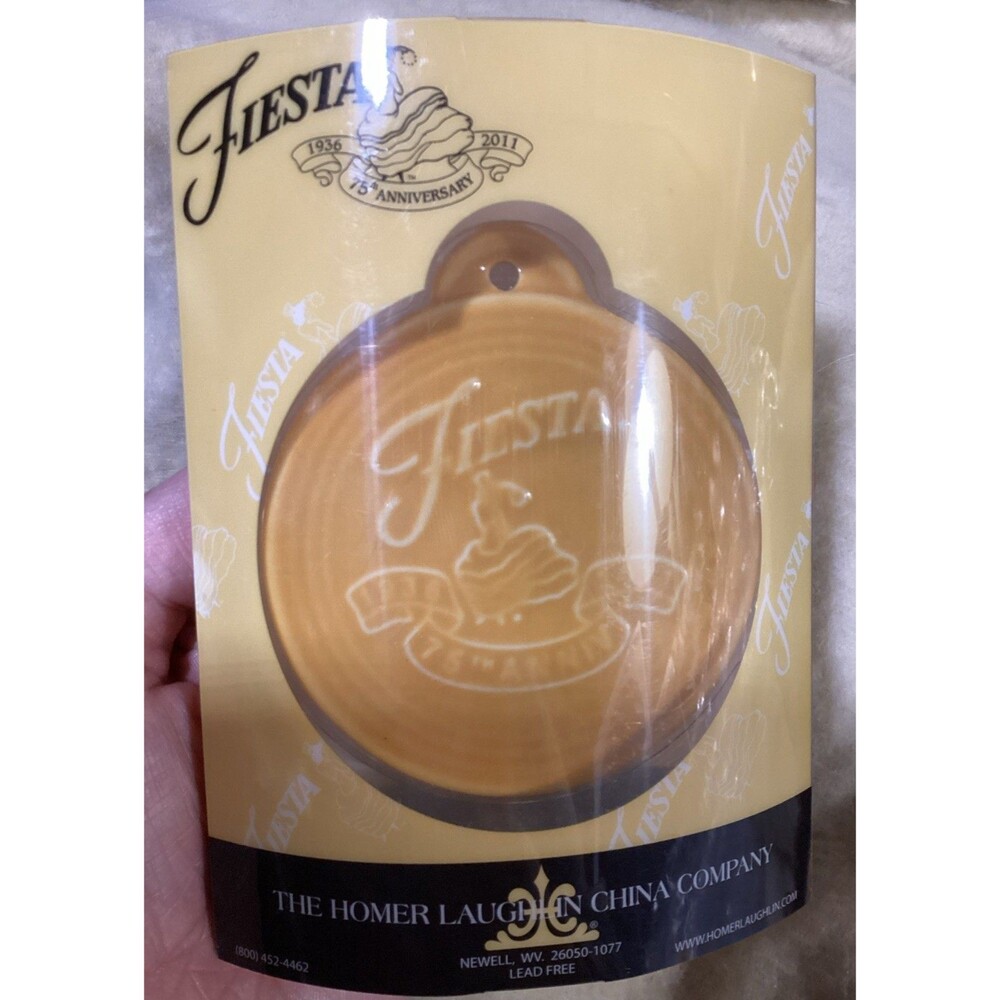 Fiesta Marigold 2011 75th Anniversary Christmas Ornament NEW w/ Package Retired